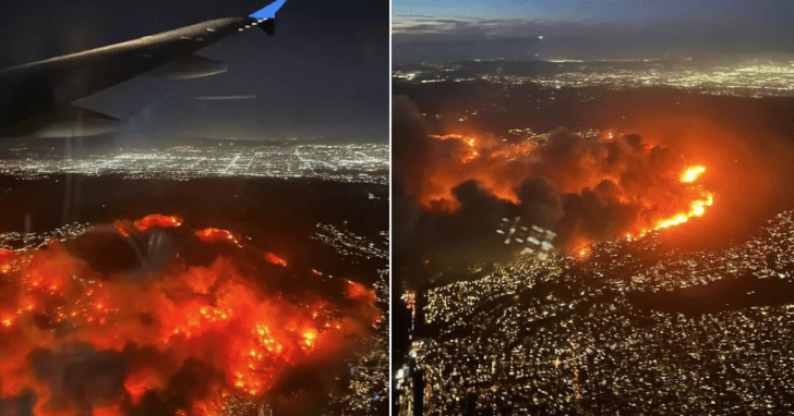 Video: Firefighters can no longer do anything, footage from the plane shows the scale of the disaster