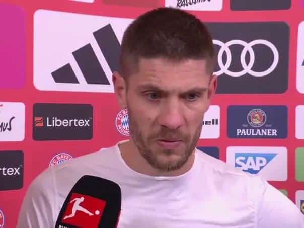 The Croatian went wild in front of the cameras after the defeat to Bayern