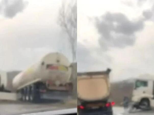 Accident near Počitelje: Tanker ran off the road and broke the embankment