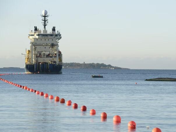 Repaired telecommunication cables between Finland and Estonia