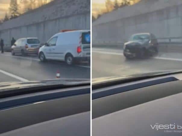 Traffic accident on the highway according to Vogošća