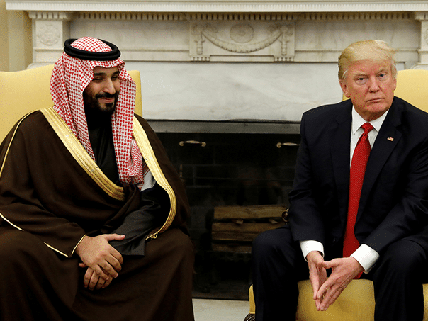 The Saudis announced an investment of 600 billion dollars in the USA