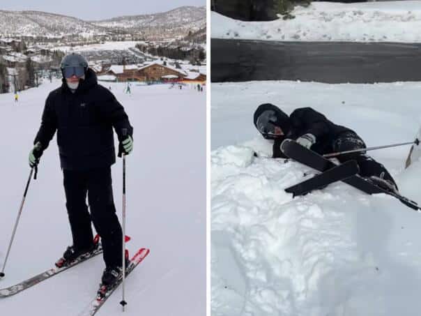 Skiing is not Khabib’s forte: See how he handled himself on the slopes