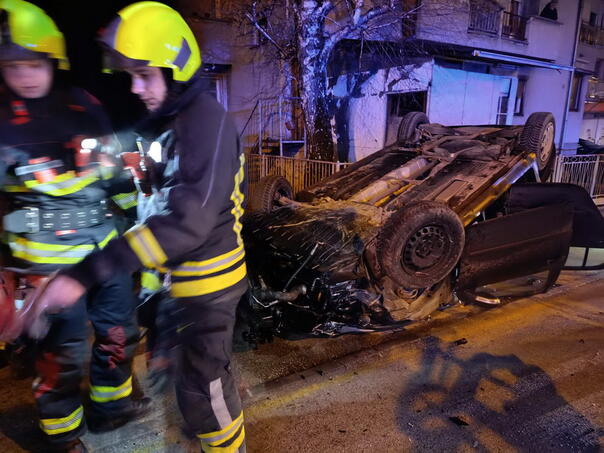 Severe accident in Banja Luka: The vehicle ended up on the roof