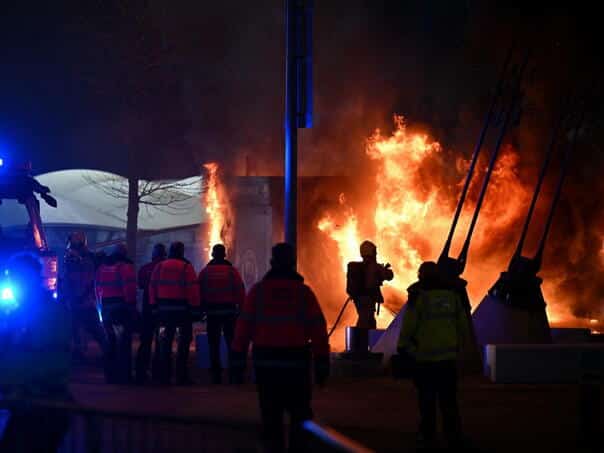 Alert Ahead of the Champions League game, a fire broke out on Etihad