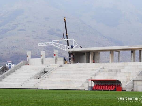 Velež is building a modern stadium – the covering of the southern tribune began!