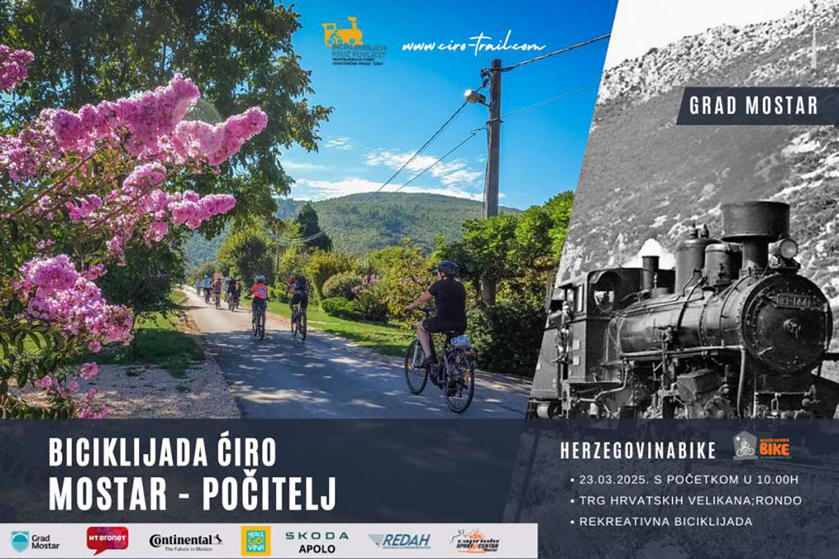 A known date of maintenance of cycling “Cyrene railway Mostar – Pocitelj”