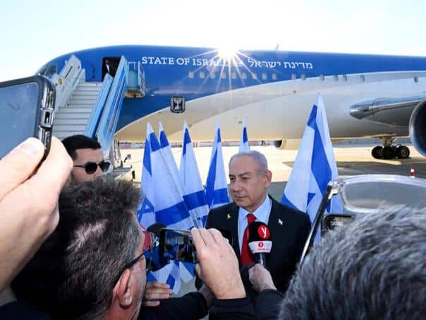 Netanyahu traveled to the US on a trip with Trump