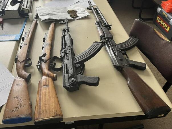 New City: Reported for Violence, so found and seized his weapon