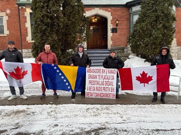 Protest set was held in front of the BiH Embassy in Canada