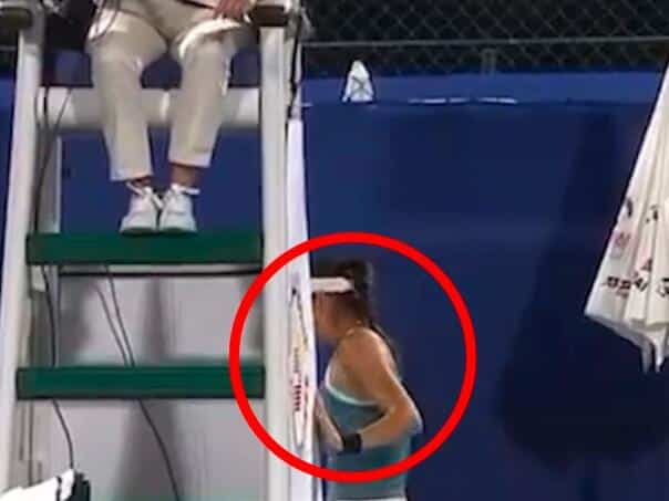 A terrible reason forced Raducan to break the match in tears