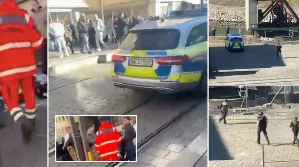 The driver was scored in pedestrians in the center of Mannheim, at least two people killed