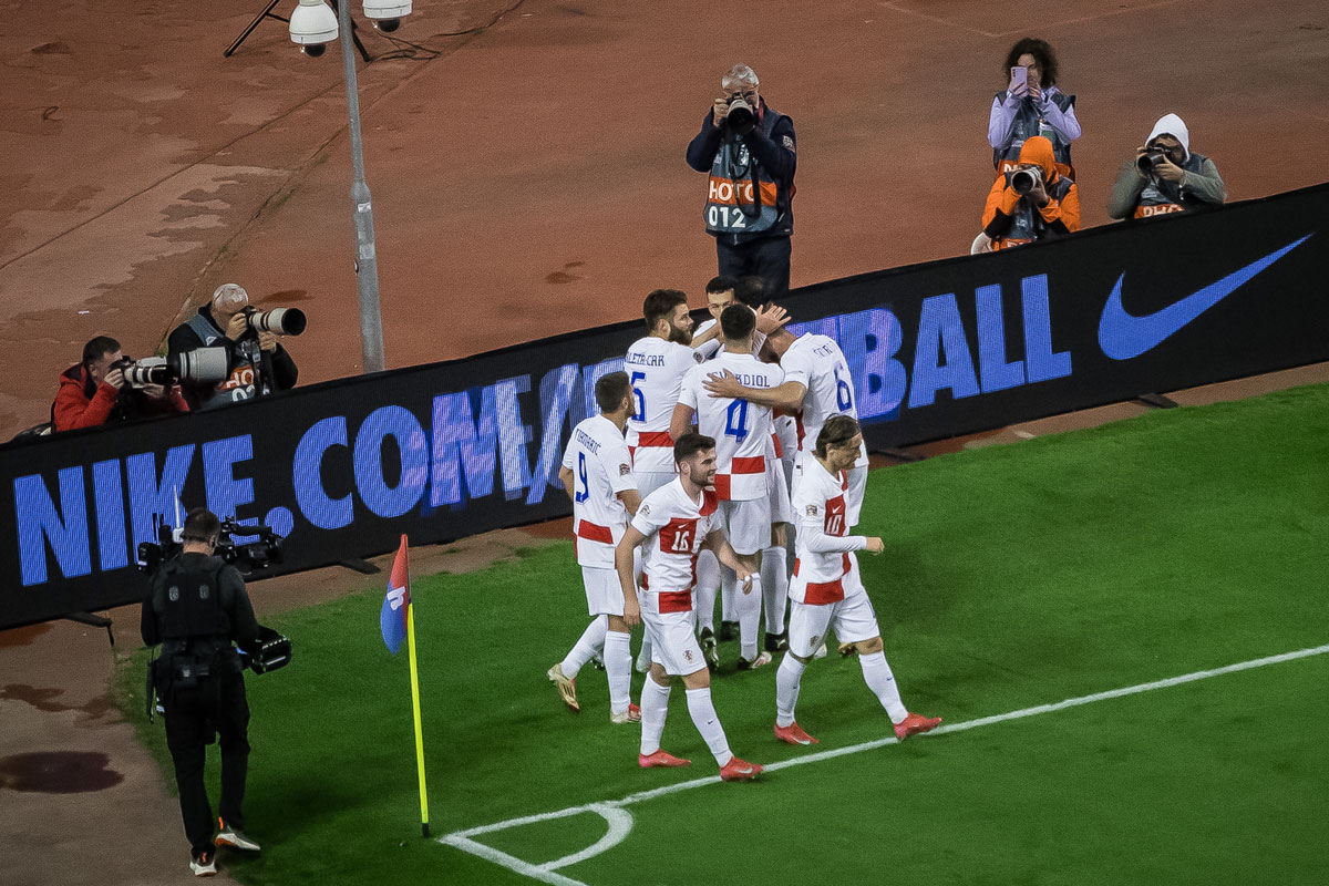 Croatia celebrated in the first quarterfinal match against France