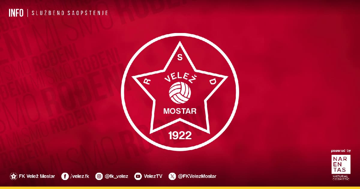 FK Velež published a formal statement because of the goal that decided Derby