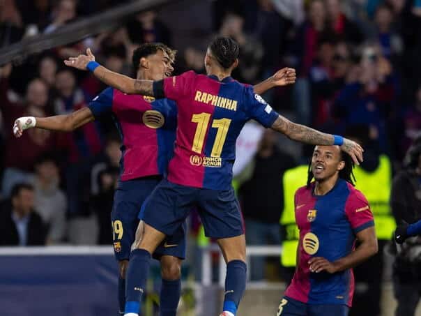 Barcelona with a shining show Raphinhe and Yamala kicked out Benfic