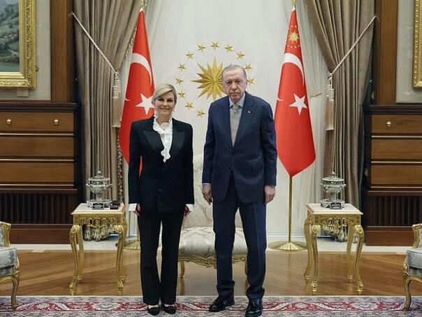 Erdogan and Kolinda Grabar Kitarović spoke behind closed doors
