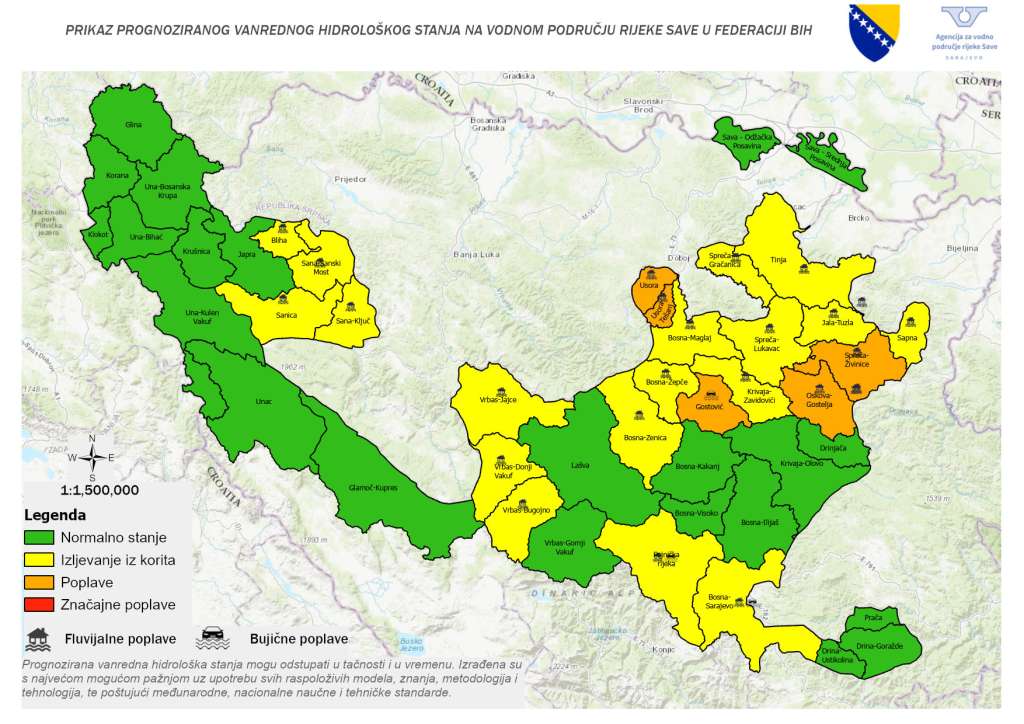 AVP Sava: Extraordinary hydrological situation from 25. to 28. Marta, water level rise is expected