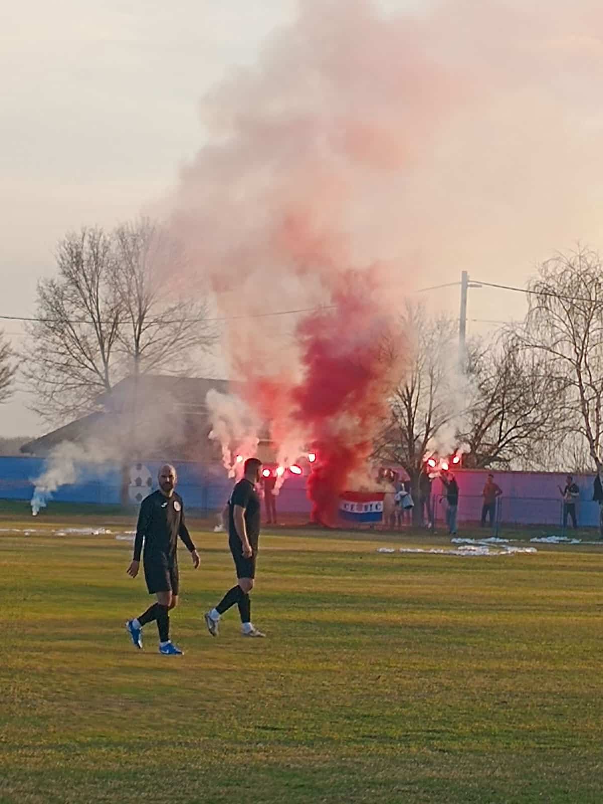 During the game of the county league, he sang “Tonight is our festival, the Serb is baked tonight”