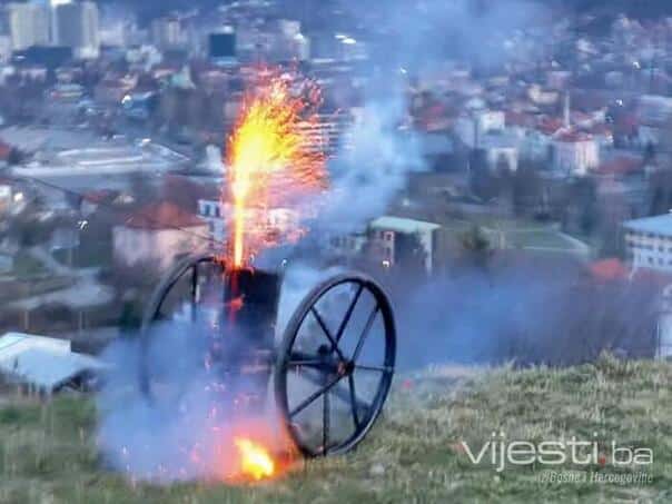Top shot from the hill the KICELJ above Tuzla marked the end of the 9th day of Ramadan