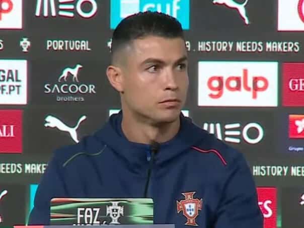 Ronaldo furious at the Press Cediment: Look at me in the eye when I tell you!