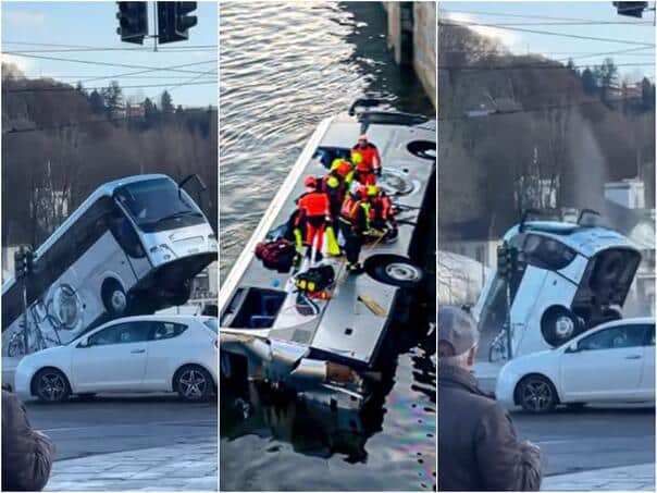 Tragic accident in Turin: The bus fell into the river, the driver killed