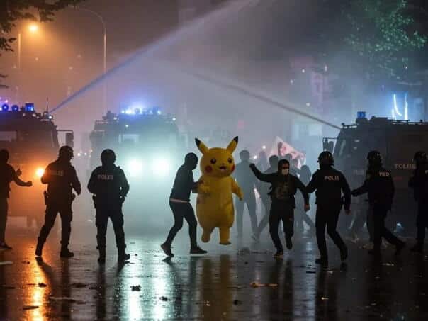 Hilarious Image spreads: Pikachu on protests in Turkey