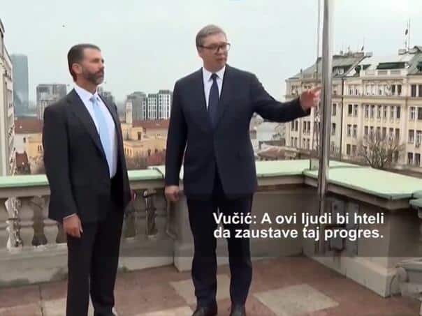 Vučić showed Trump’s son of the Protestarte: they would stop the progress of Serbia