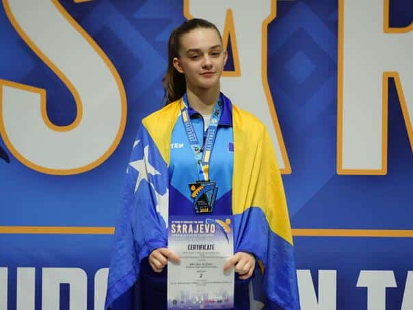 Melina Ružnić won silver at the European Championship in Taekwondou