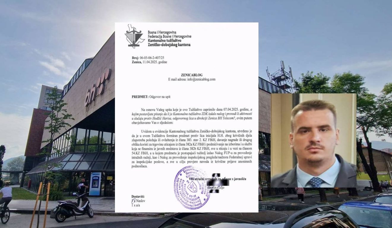 FUP and Prosecution ZDK investigate employment and donation to the Director of BH Telecoma Directorate of Zenica Haris Hodžić