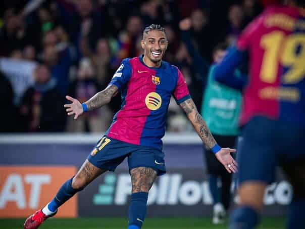 Raphinha equalized with Messi