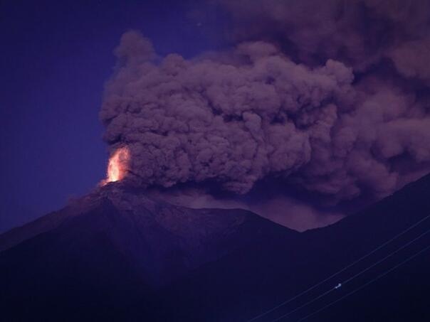 In Indonesia, the volcanic mountain Levotobi erupted