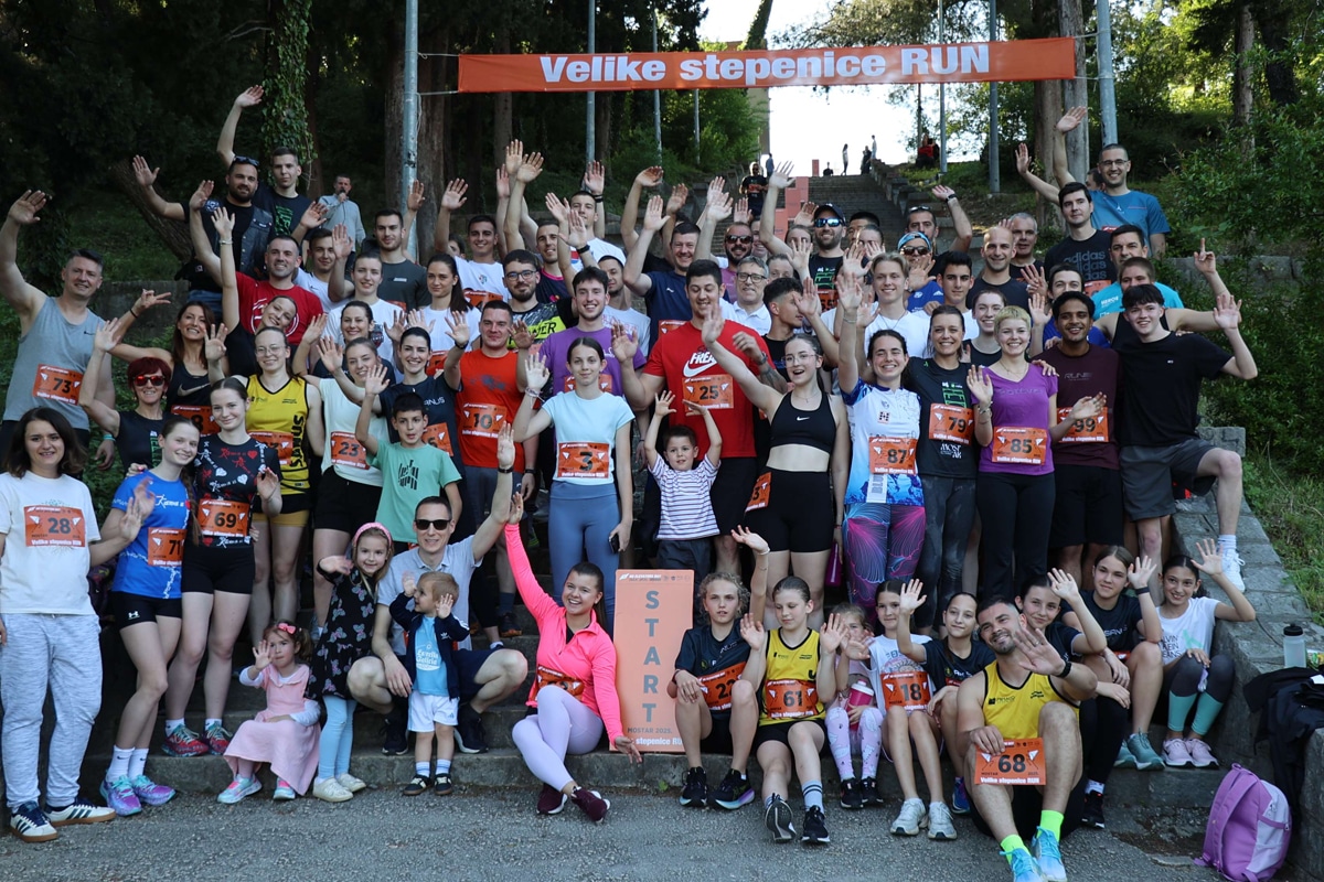 Over 100 competitors ran large Mostar stairs