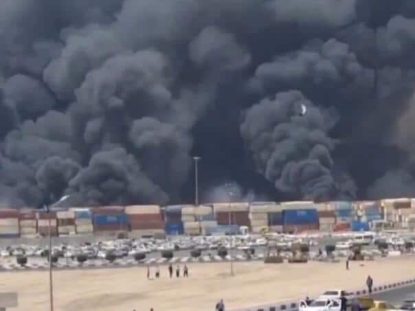 Great explosion and fire in Iranian Luci Bandar Abbas