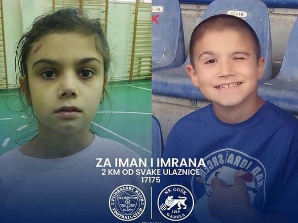 The Željezničar from each sell ticket gives 2 km to treat two children