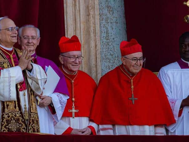 Puljic’s smile during the address of the new Pope became a viral hit