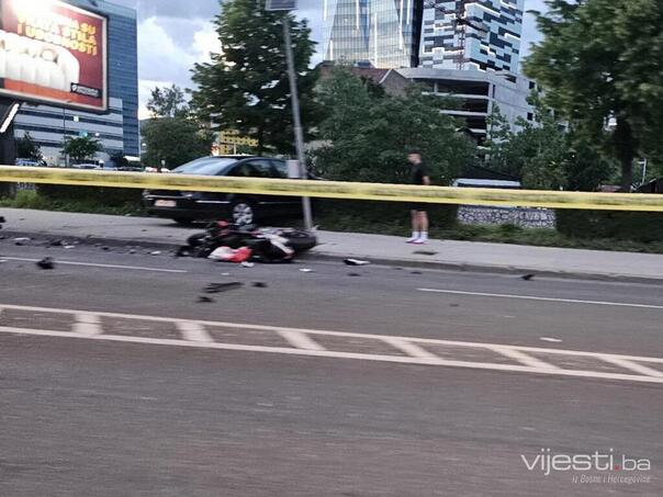 Traffic accident in Skenderija, motor driver transferred to KCUS