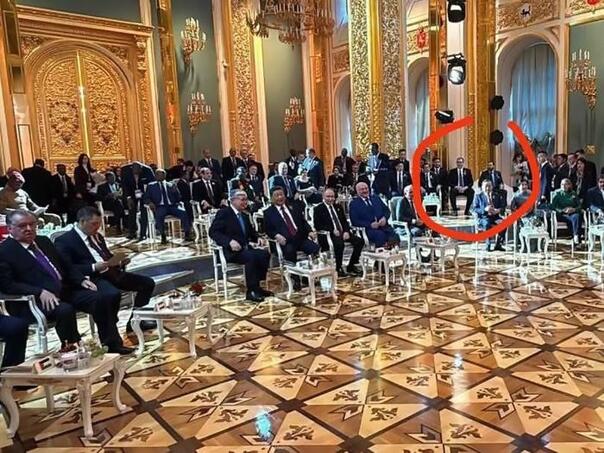 World leaders in the first, Dodik and Vučić in the back rows of meeting in Moscow