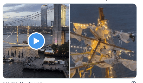 VIDEO: The ship of the Mexican Navy hit Brooklyn Bridge, two dead, 19 injured