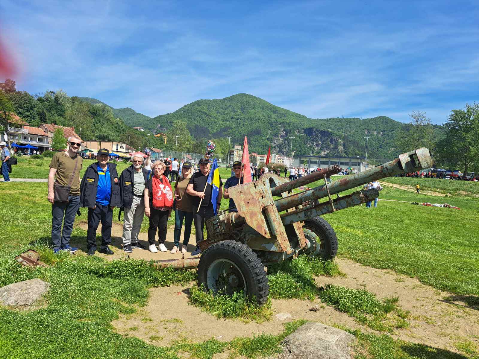 Members of the Association of Abnor Tešanj participate in the celebration 82. anniversary battle for the wounded on the Neretva