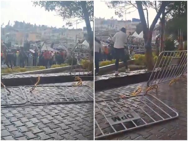 The wind knocked down the stage at the concert in Mexico City, seven injured