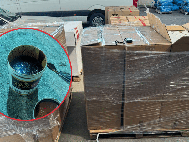 Splished 2,500 kilograms tobacco to Nargile in value 25 000 €