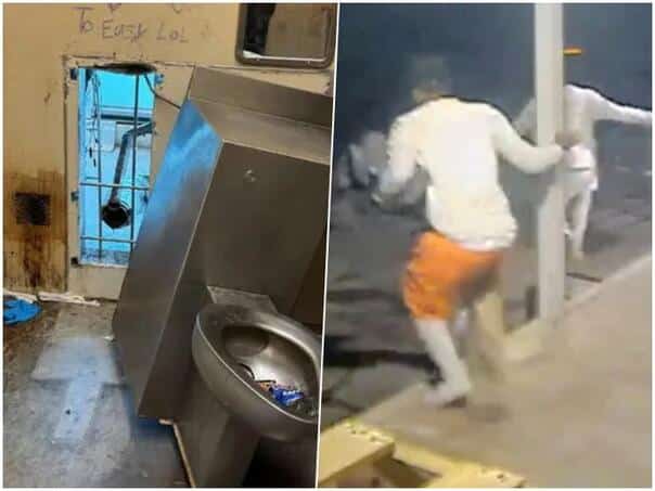 New Orleans prison prisoners escaped through the hole behind the toilet shell