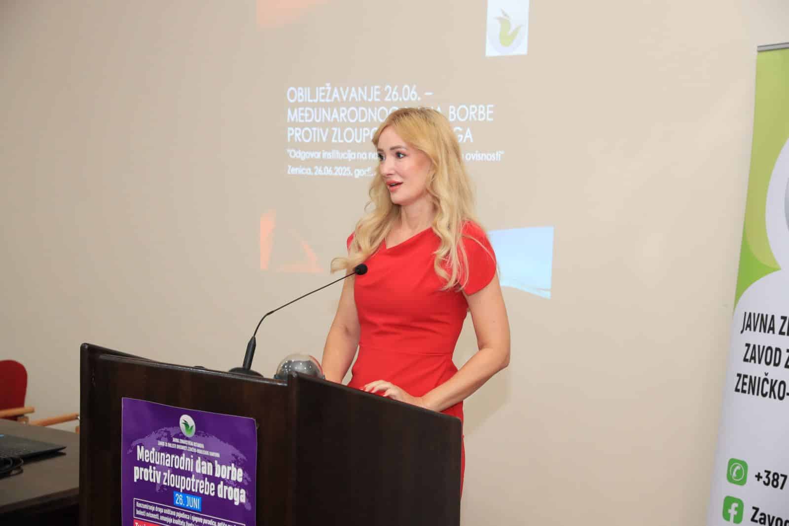 Health Minister ZDK Aida Salčinović attended the central event on the occasion of the International Danes of Drug Abuse