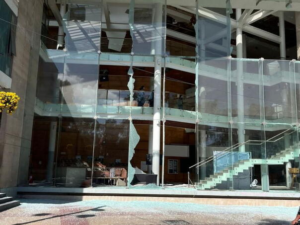 Destructed earthquake hit Chile