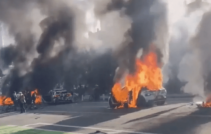Video / Chaos in Los Angeles: escalated protests against immigration policy, up cars …