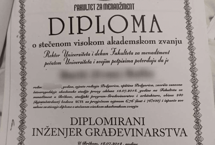 Diplomas from BiH: At the Faculty of Management, graduated construction engineers have become