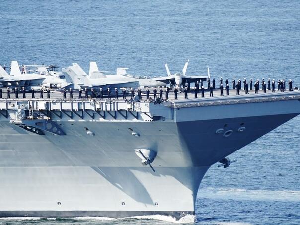 America pile of airplanes and combat ships in Europe and the Mediterranean Sea