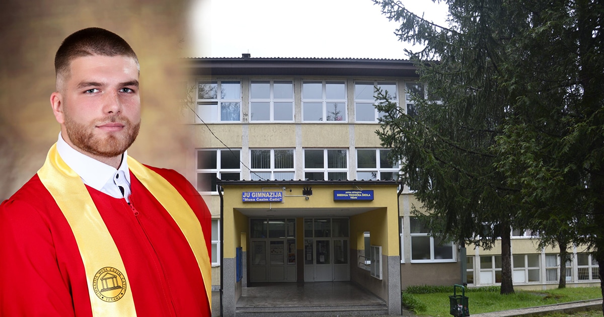 Haris Uzicanin was declared the Gymnasium Gymnasis activist “Musa Ćazim Ćatić” Tešanj