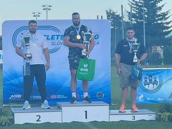 Mesud Pezer with a 19.92 meter shout won the rally in Slovenian Bistrica
