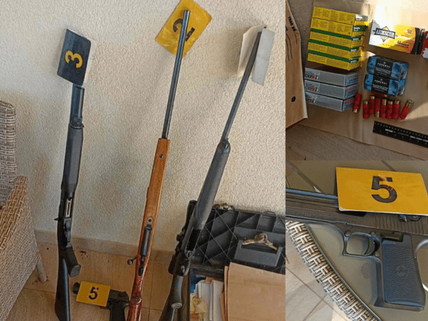 Hearing search: Weapons and ammunition found, the investigation is followed